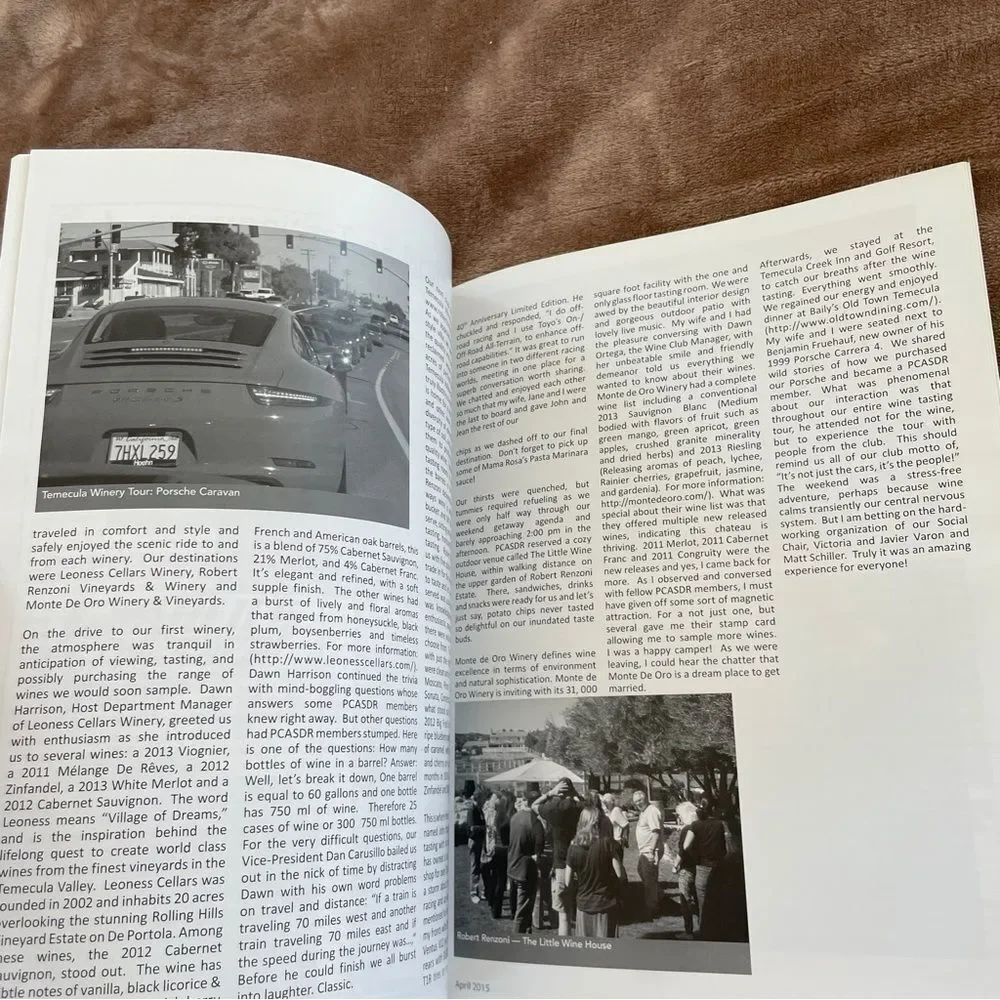 Windblown Witness magazine Porsche Club of California April 2015
